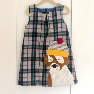 Mini Boden Wool Doggie Appliqué Pinnie 4-5y